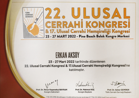 22. Ulusal Cerrahi Kongresi