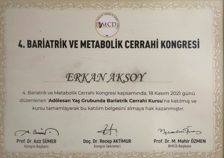 4. BARİATRİK VE METABOLİK CERRAHİ KONGRESİ