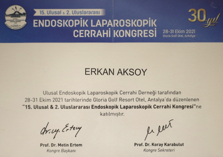 ENDOSKOPİK LAPAROSKOPİK CERRAHİ KONGRESİ