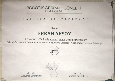 ROBOTİK CERRAHİ GÜNLERİ SEMPOZYUMU